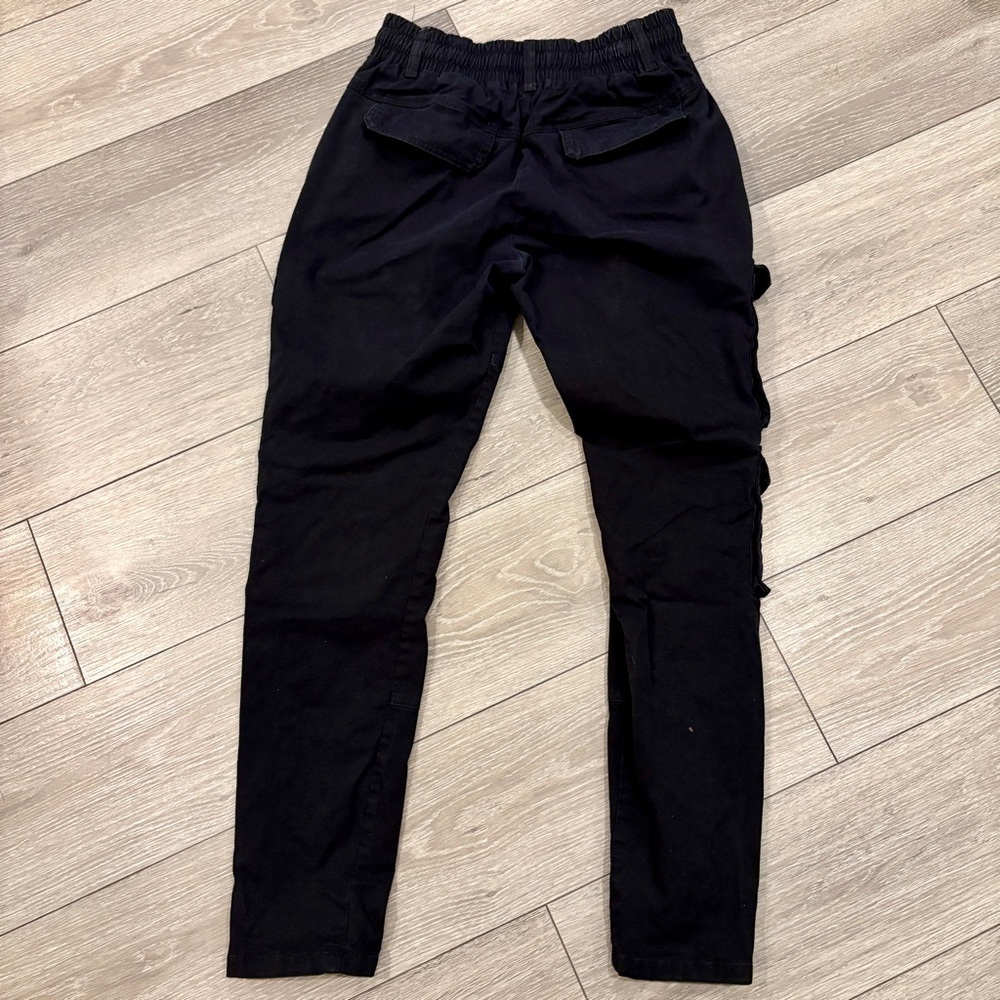 Maniere De Voir Black Cargo Jogger Pants Size Medium - Picture 2 of 6